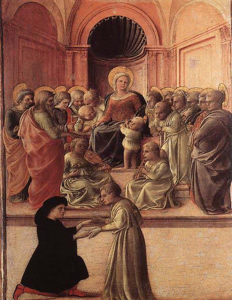 Fra Filippo Lippi Madonna and Child with Saints and a Worshipper